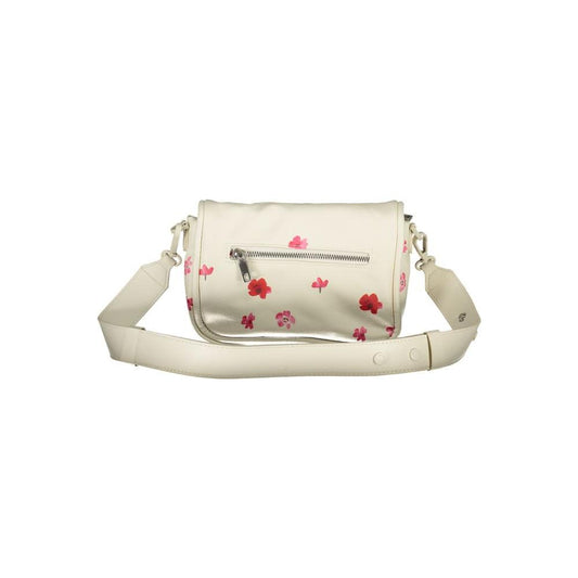 Desigual White Polyethylene Handbag Desigual Light Gray