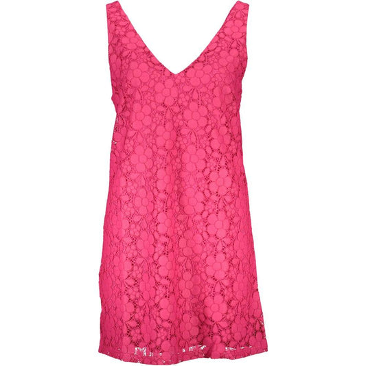 Desigual Pink Viscose Dress Desigual Violet Red