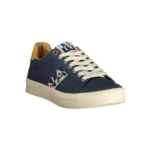 Napapijri Blue Polyester Men Sneaker Napapijri Dark Slate Gray