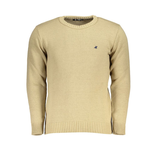 U.S. Grand Polo Beige Fabric Sweater U.S. Grand Polo Tan