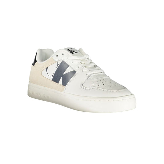 Calvin Klein White Polyester Sneaker Calvin Klein Light Gray