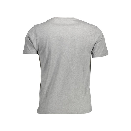 North Sails Gray Cotton Men T-Shirt North Sails Dark Gray