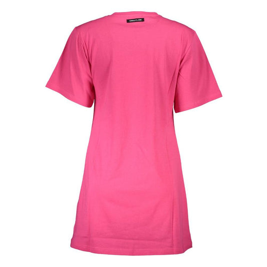 Cavalli Class Pink Cotton Women Top Cavalli Class Pale Violet Red