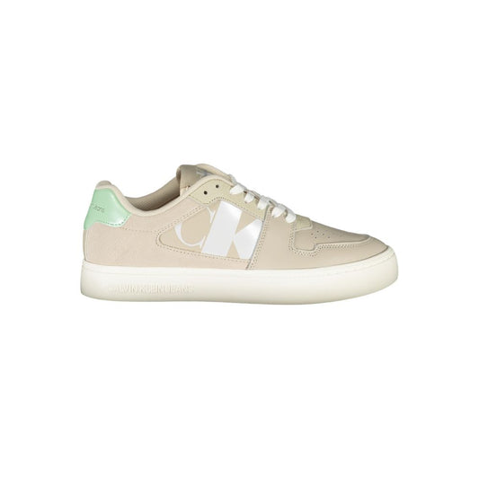 Calvin Klein Beige Polyester Sneaker Calvin Klein Light Gray