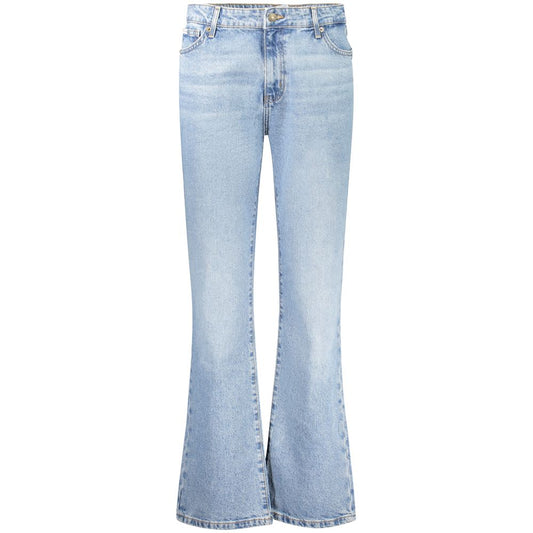 Guess Jeans Light Blue Cotton Jeans & Pant Guess Jeans Light Steel Blue