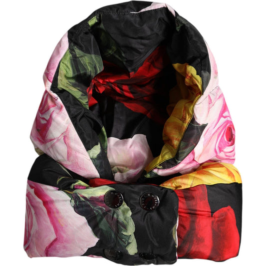 Dolce & Gabbana Black Floral Print Whole Head Wrap Hat