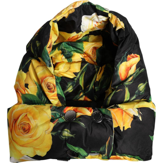 Dolce & Gabbana Black Floral Print Whole Head Wrap Hat