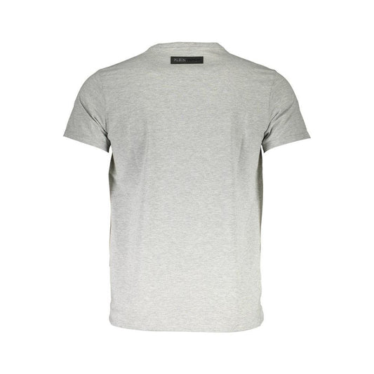 Plein Sport Gray Cotton Men T-Shirt Plein Sport Gray