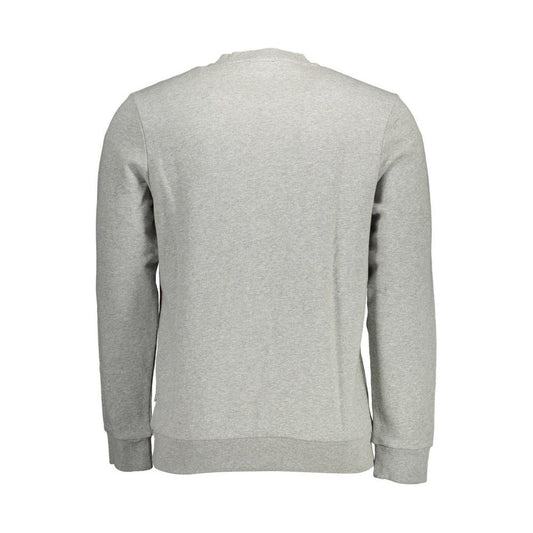 Napapijri Gray Cotton Men Sweater Napapijri Gray