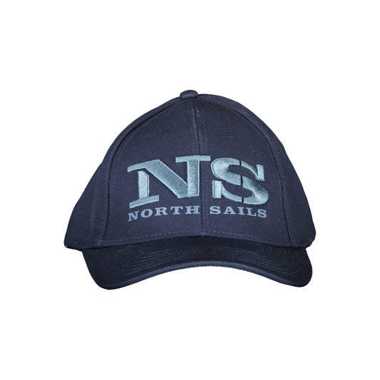 North Sails Blue Cotton Men Cap North Sails Dark Slate Gray