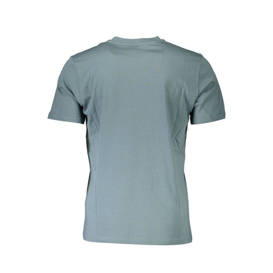 North Sails Green Cotton Men T-Shirt North Sails Light Slate Gray