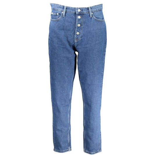 Calvin Klein Blue Cotton Women Jeans Calvin Klein Slate Gray