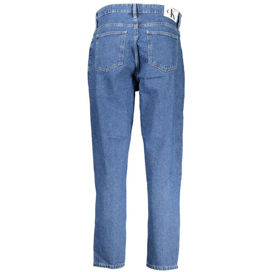 Calvin Klein Blue Cotton Women Jeans Calvin Klein Slate Gray