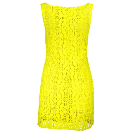 Desigual Yellow Polyester Women Sleeveless Dress Desigual Yellow