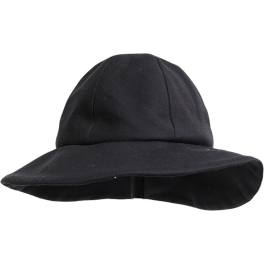 Dolce & Gabbana Black Cotton Wide Brim Bucket Hat