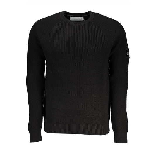 Calvin Klein Sleek Organic Cotton Crew Neck Sweater Calvin Klein Black