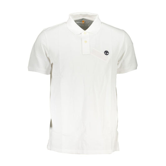 Timberland White Cotton Polo Shirt Timberland White Smoke