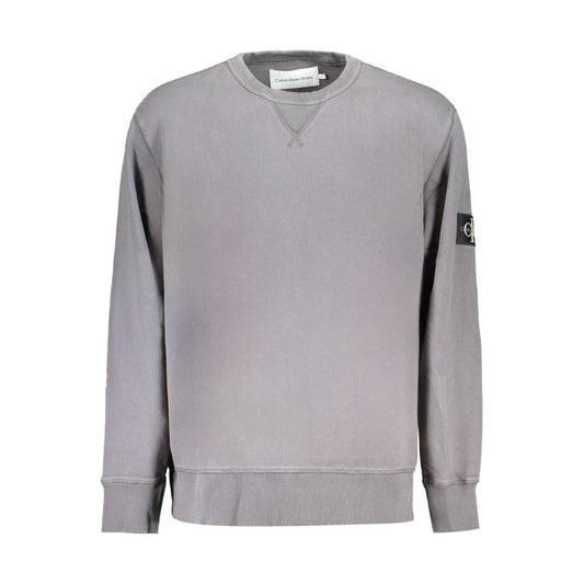 Calvin Klein Gray Cotton Sweater Calvin Klein Dark Gray