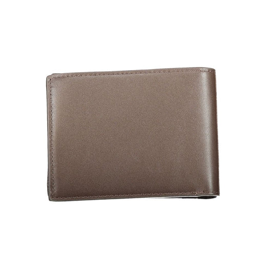 Calvin Klein Brown Leather Wallet Calvin Klein Dim Gray