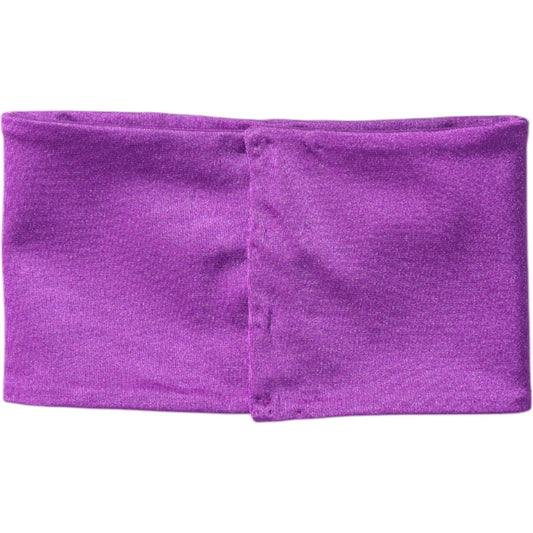Dolce & Gabbana Purple Nylon Stretch Women Neck Warmer Scarf