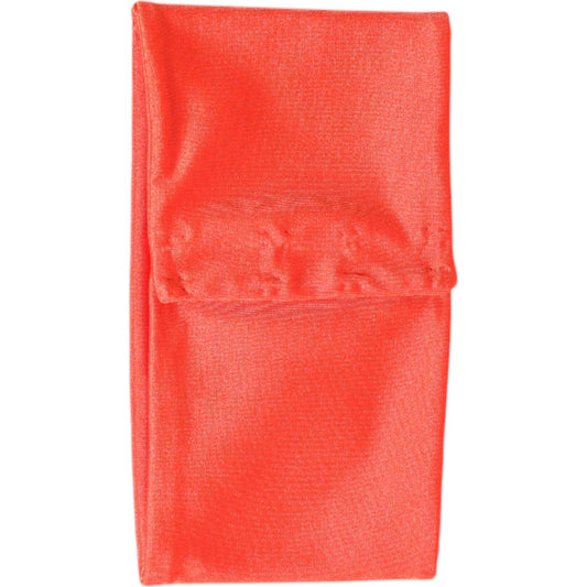 Dolce & Gabbana Orange Nylon Stretch Women Neck Warmer Scarf