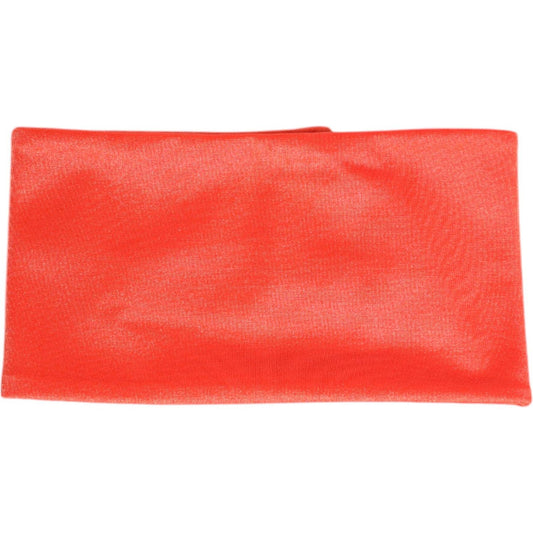 Dolce & Gabbana Orange Nylon Stretch Women Neck Warmer Scarf