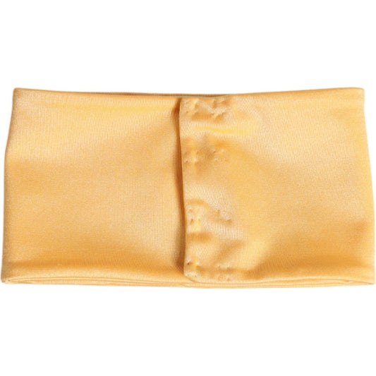 Dolce & Gabbana Yellow Nylon Stretch Women Neck Warmer Scarf