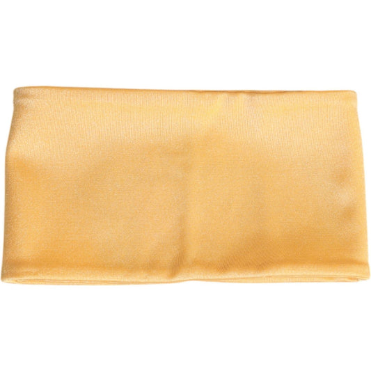Dolce & Gabbana Yellow Nylon Stretch Women Neck Warmer Scarf