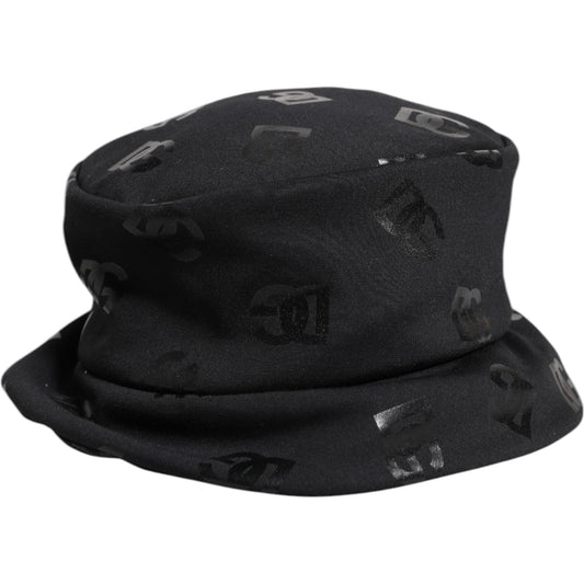 Dolce & Gabbana Black DG Monogram Polyester Jacquard Bucket Hat
