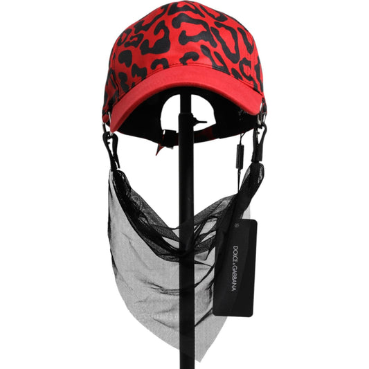 Dolce & Gabbana Red Cotton 6 Panels Women Baseball Cap
