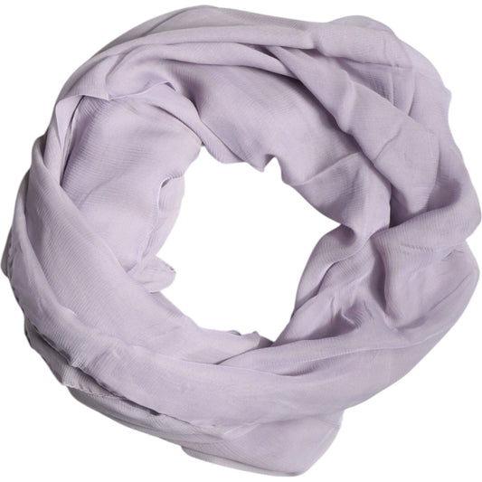 Dolce & Gabbana Purple Silk Rectangle Wrap Shawl Scarf