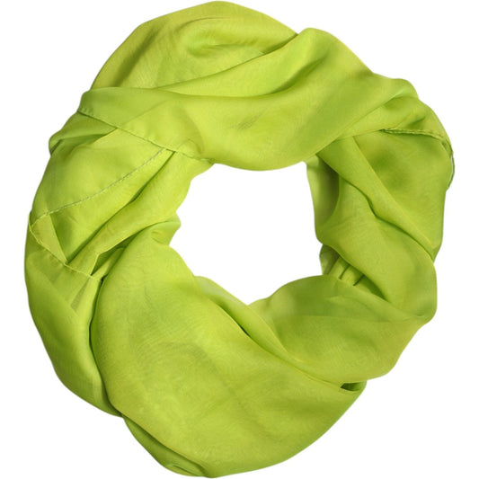 Dolce & Gabbana Green Silk Rectangle Wrap Shawl Neck Warmer Scarf