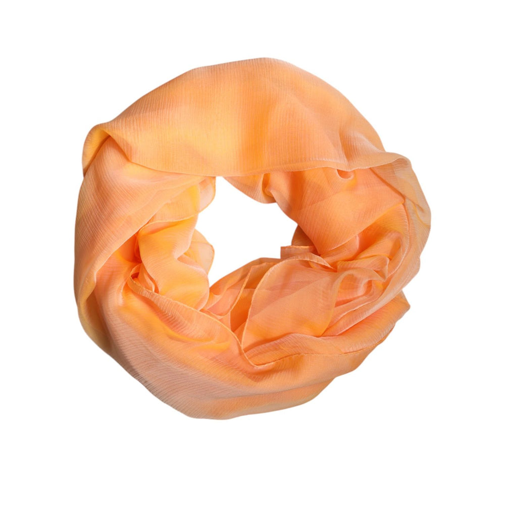 Dolce & Gabbana Orange Silk Rectangle Wrap Shawl Scarf MS7484