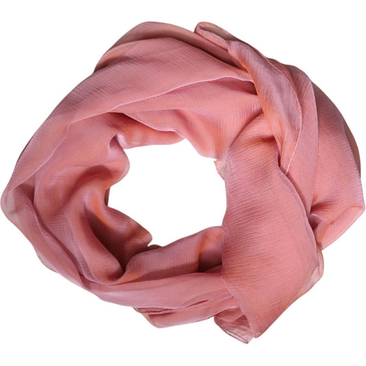 Dolce & Gabbana Pink Silk Rectangle Women Wrap Shawl Scarf