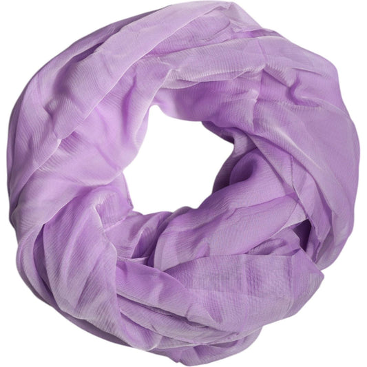 Dolce & Gabbana Purple Silk Rectangle Wrap Shawl Scarf