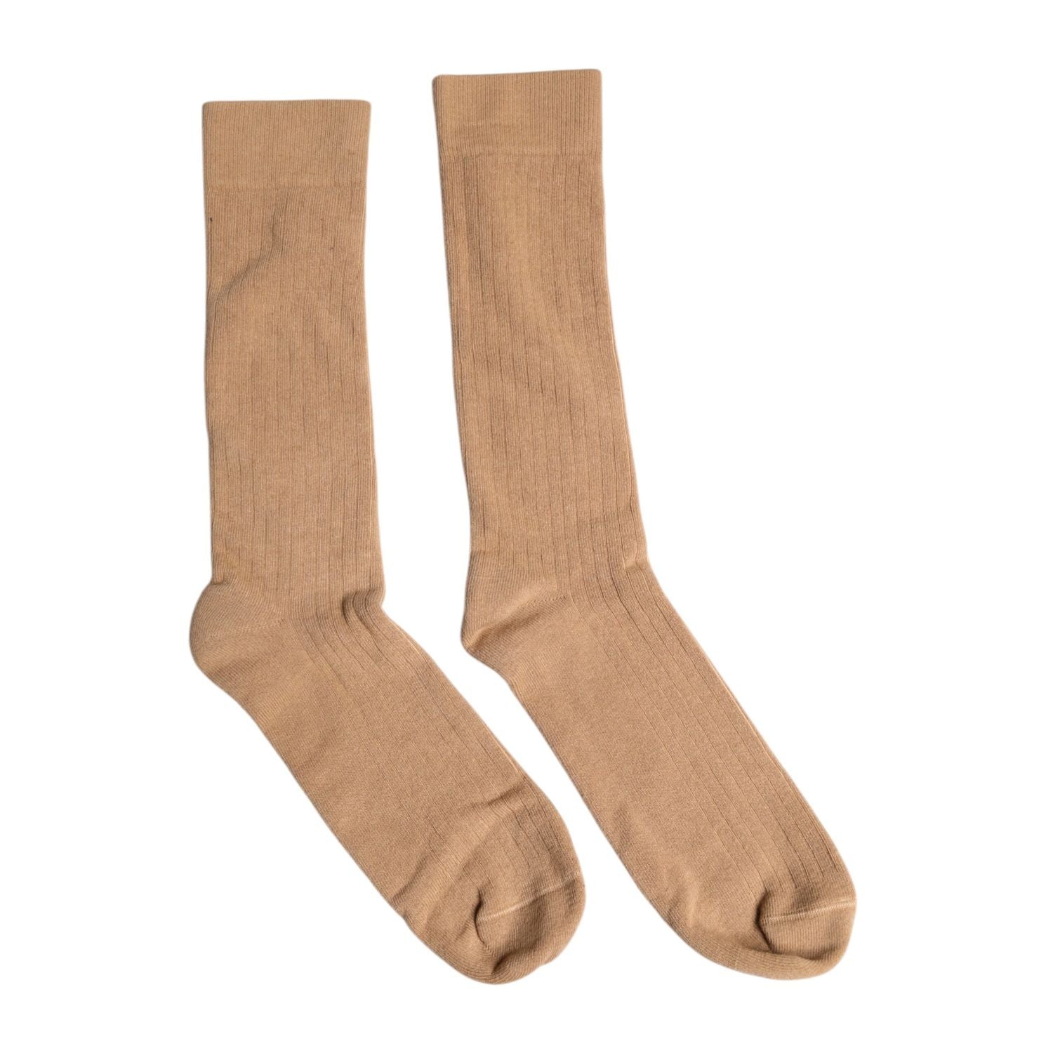Dolce & Gabbana Brown Solid Cotton Mid Calf Men Socks