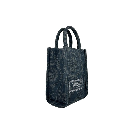 Versace Athena Barocco Mini Top Handle Tote Crossbody Bag Black 51131