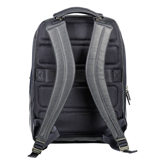 Piquadro Blue Leather Men Backpack Piquadro Dark Slate Gray