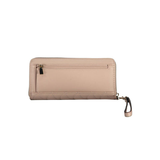 Guess Jeans Pink Polyethylene Women Wallet Guess Jeans Rosy Brown