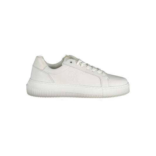 Calvin Klein White Leather Women Sneaker Calvin Klein Light Gray