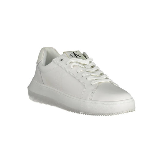 Calvin Klein White Leather Women Sneaker Calvin Klein Gray
