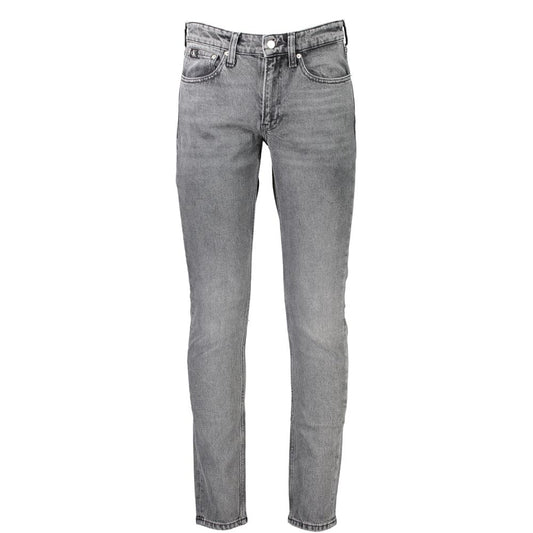Calvin Klein Gray Cotton Jeans & Pant Calvin Klein Slate Gray