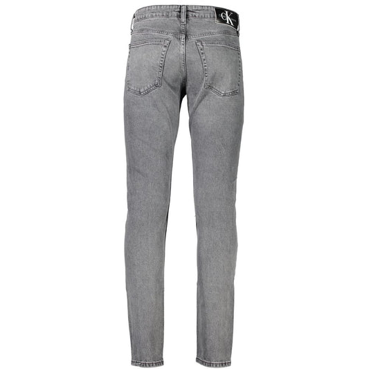 Calvin Klein Gray Cotton Jeans & Pant Calvin Klein Slate Gray