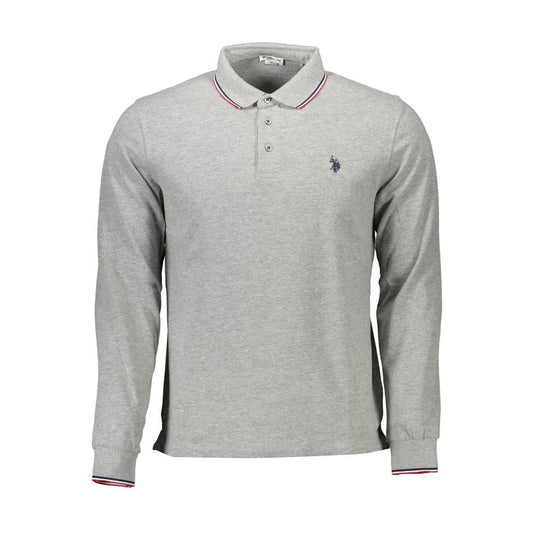 U.S. POLO ASSN. Gray Cotton Men Polo Shirt U.S. POLO ASSN. Dark Gray