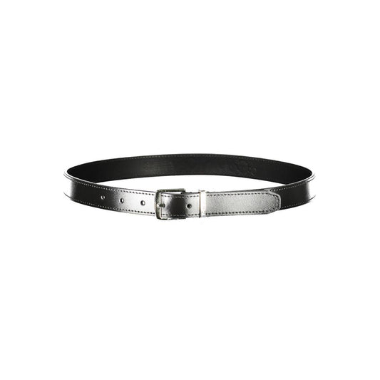 Calvin Klein Black Leather Women Belt Calvin Klein Light Gray