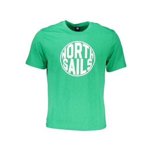 North Sails Green Cotton T-Shirt North Sails Medium Sea Green
