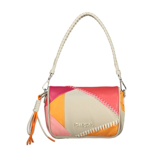 Desigual White Polyethylene Handbag Desigual Light Gray