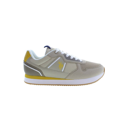 U.S. POLO ASSN. Beige Polyester Men Sneaker U.S. POLO ASSN. Light Slate Gray