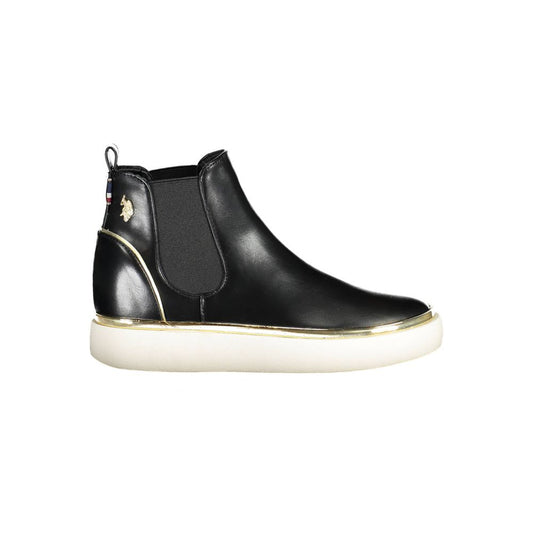 U.S. POLO ASSN. Black Polyester Women Boot U.S. POLO ASSN. Antique White