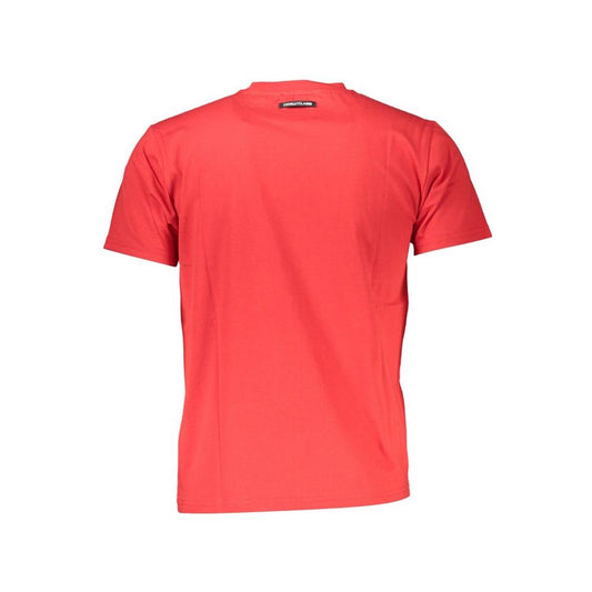 Cavalli Class Red Cotton Men T-Shirt Cavalli Class Tomato
